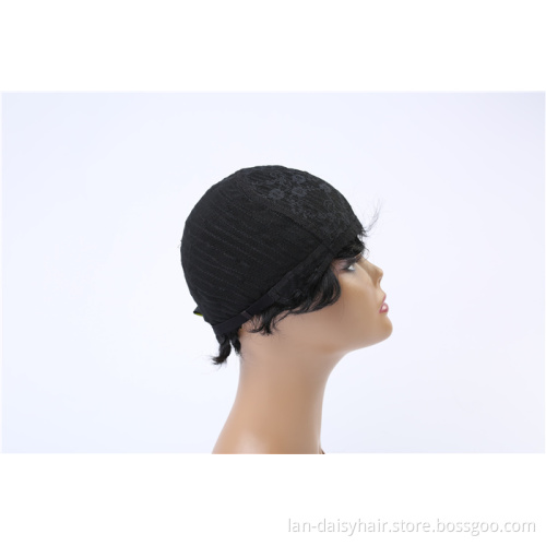 For Black Women Wholesale Cheap Short Bob Wig Natural Color Full Machine Made Human Hair Wigs Brazilian Remy Hair
